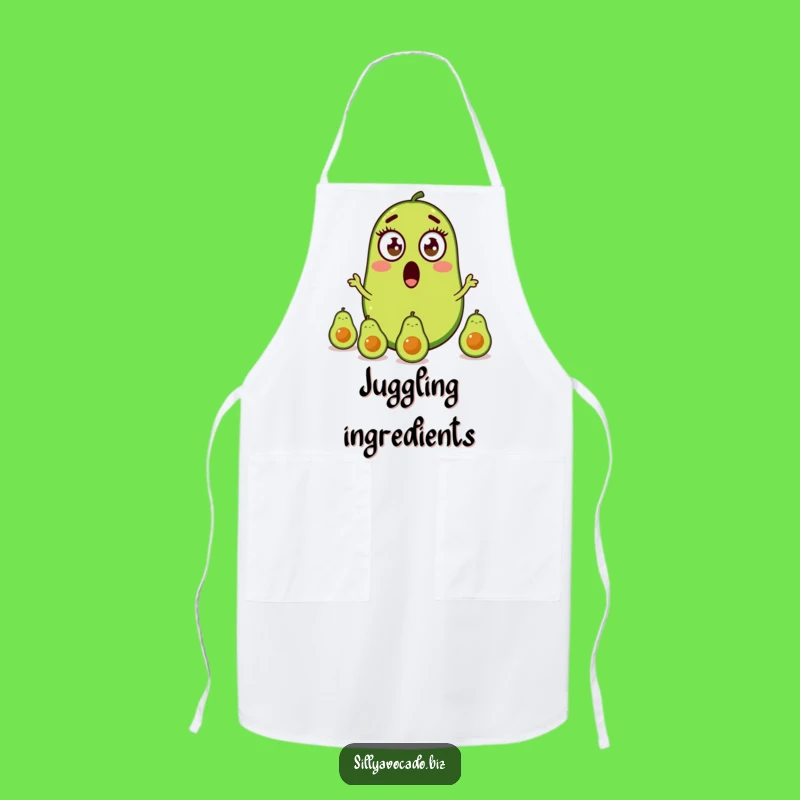 Funny Avocado Chef Juggling Apron - Hilarious Kitchen Wear for Master Chefs!