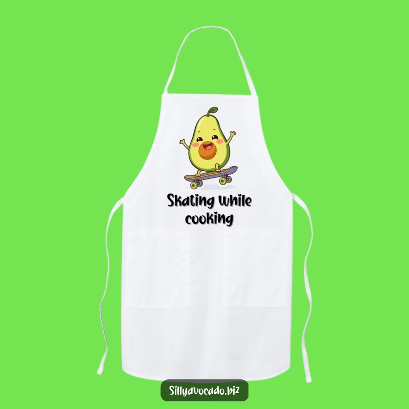 Funny Skate Avocado Apron - Hilarious Kitchen Wear for the Adventurous Cook!