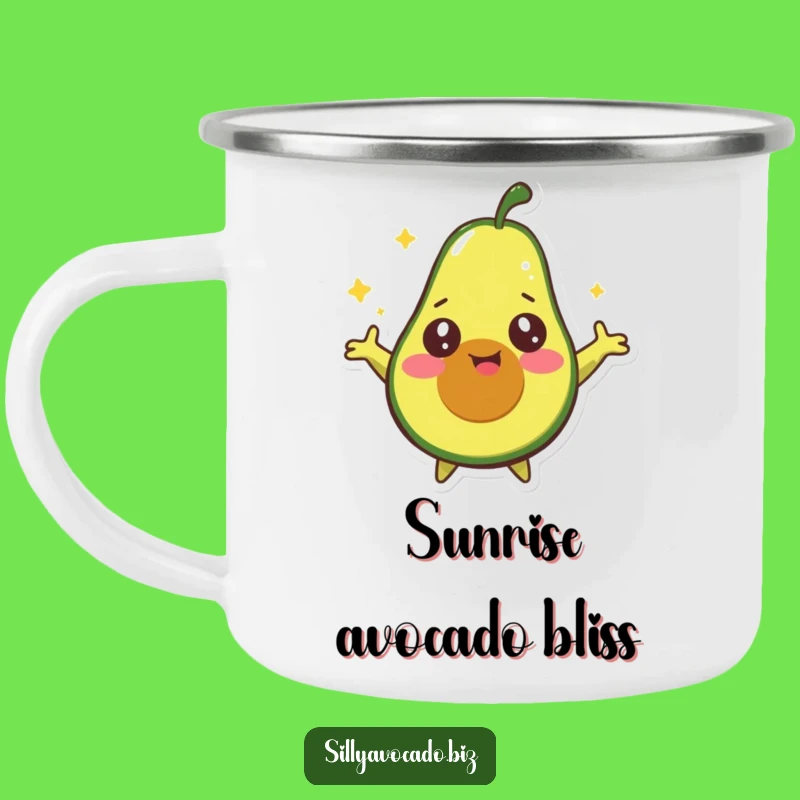 Funny Starry Avocado Camping Mug: Whimsical Adventures and Smiles