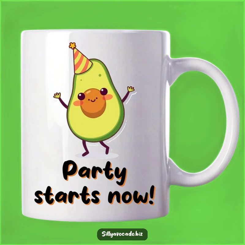 Funny Party Avocado Mug: Silly Dance Character - Perfect Funny Gift!