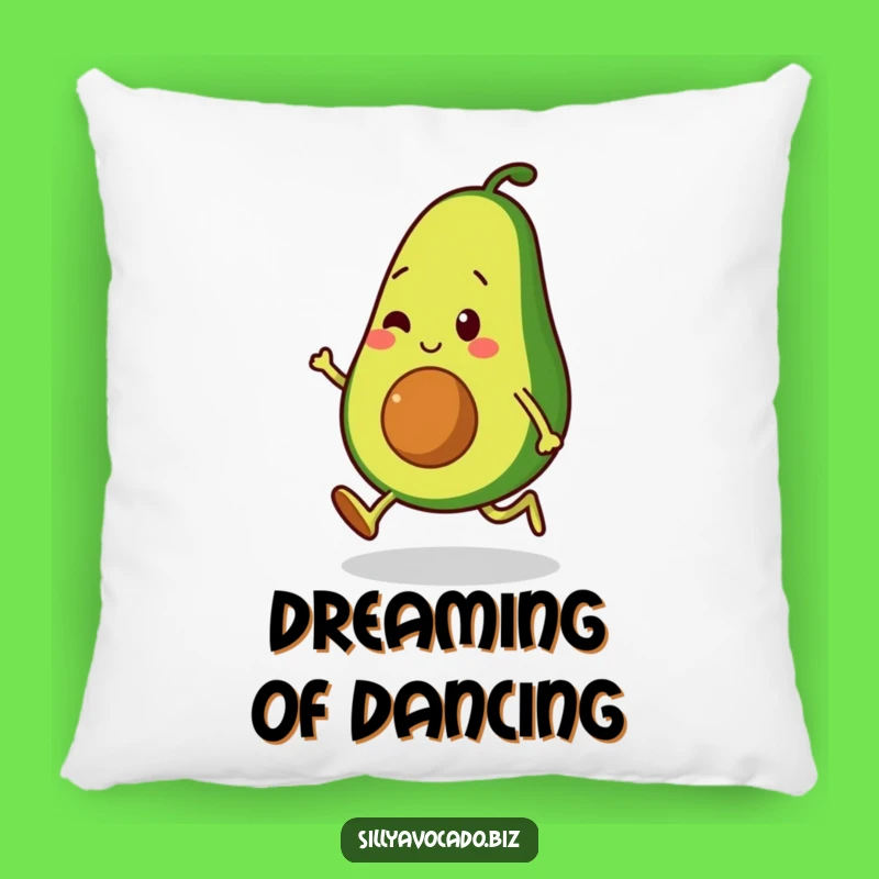 Funny Moonwalking Avocado Pillow: Comfy Character Cushion - Cute Funny Gift!