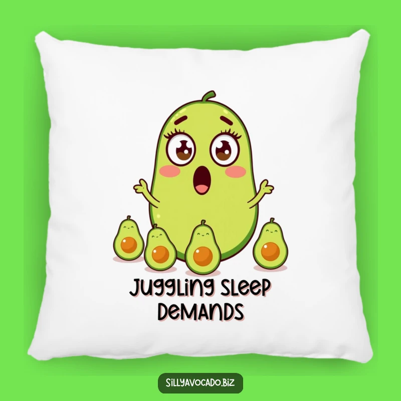 Funny Surprised Avocado Pillow - Cozy and Hilarious Accent for Any Room!