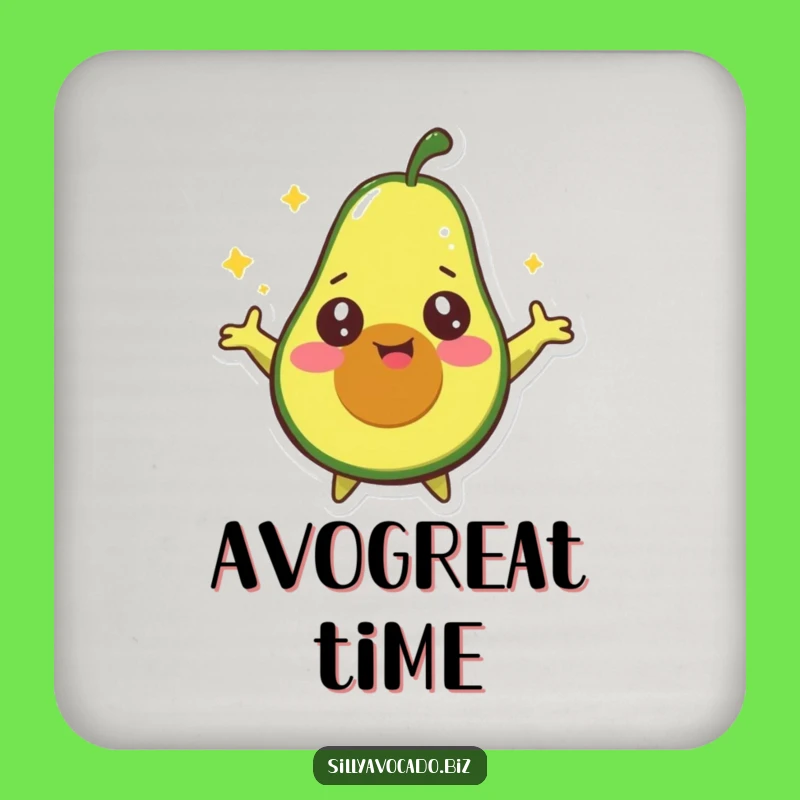 Funny Dizzy Avocado Drink Coaster: Protect Surfaces with Whimsy