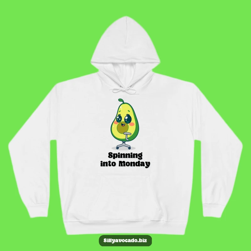 Funny Dizzy Avocado Hoodie - Cozy & Hilarious Office Spin Sweatshirt Gift
