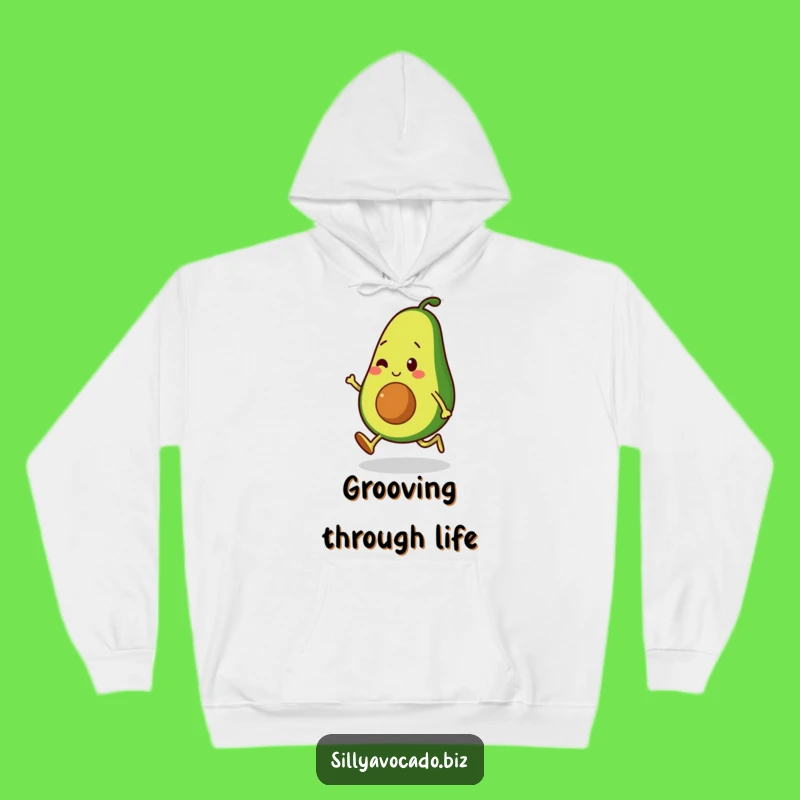 Funny Moonwalking Avocado Hoodie: Cozy Character Groove - Amazing Funny Gift!