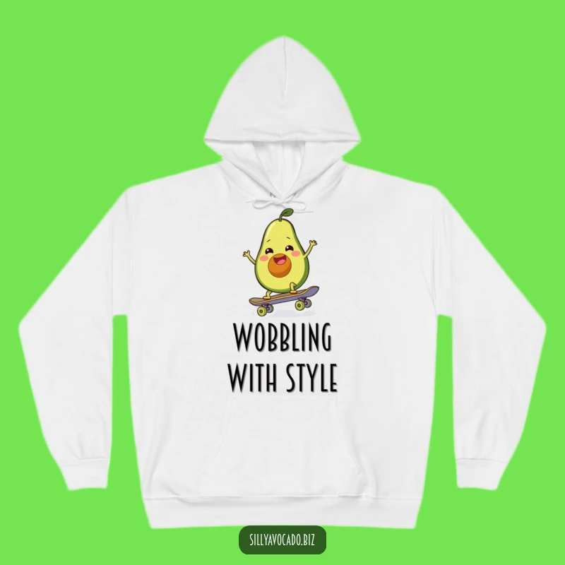 Funny Skateboarding Avocado Hoodie - Cozy and Hilarious Warmth for Riders!