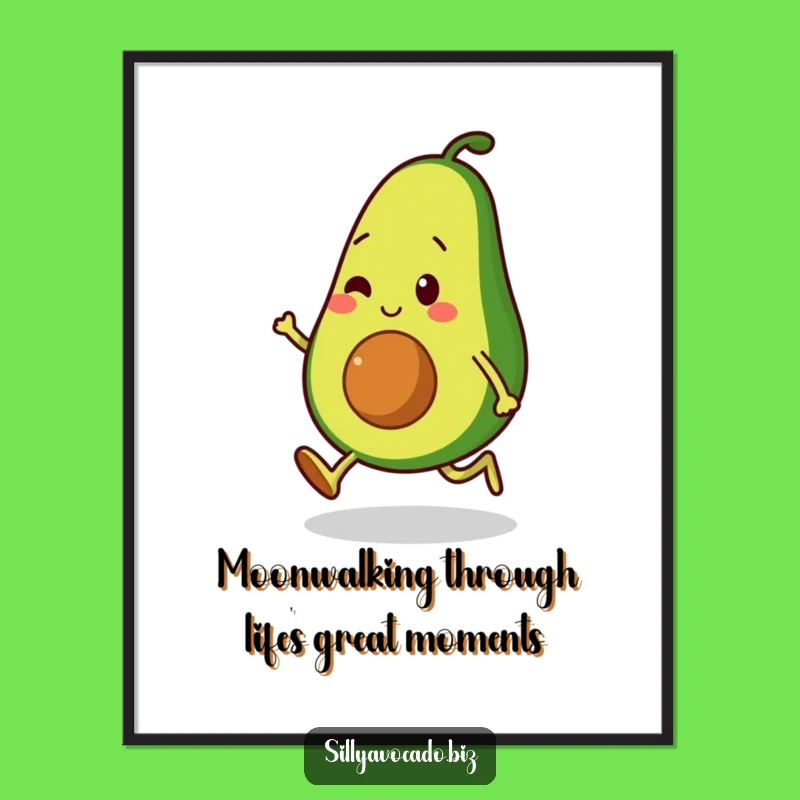Free Printable Wall Art: Moonwalking Avocado, Funny Downloadable Art for a Funky Space!