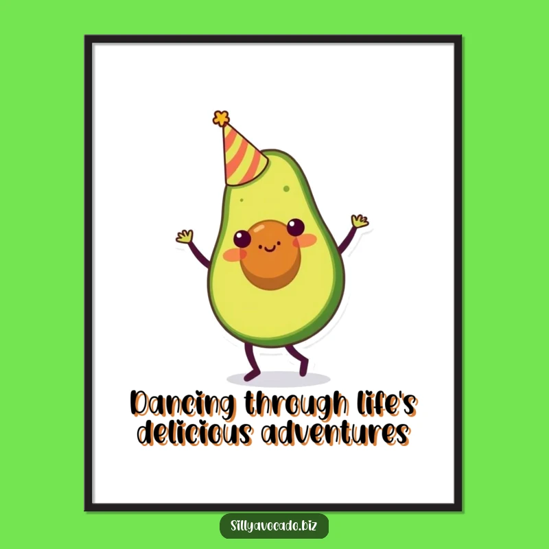 Free Printable Wall Art: Party Avocado, Funny Downloadable Art for a Festive Space!