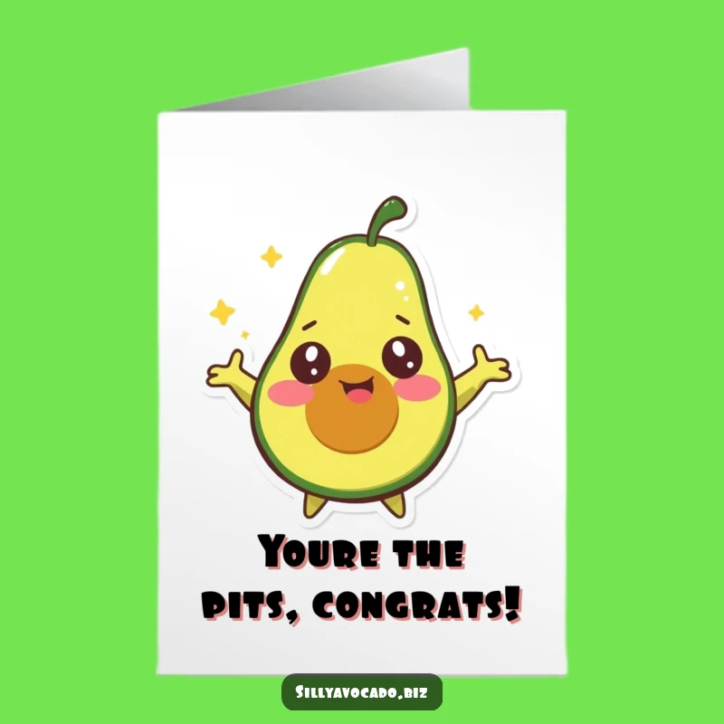 Free Printable Guac Star Card: Funny Avocado Congratulations Downloadable Greeting