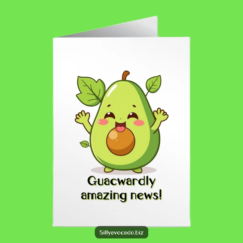 Free Printable Avocado Card: Giggling Congratulations Downloadable Gift for Any Occasion!