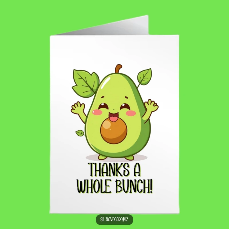 Free Printable Thank You Card: Giggling Avocado Downloadable Gift for Expressing Gratitude!