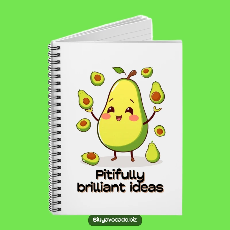 Funny Avocado Juggling Notebook - Jot Down Fruitful Ideas