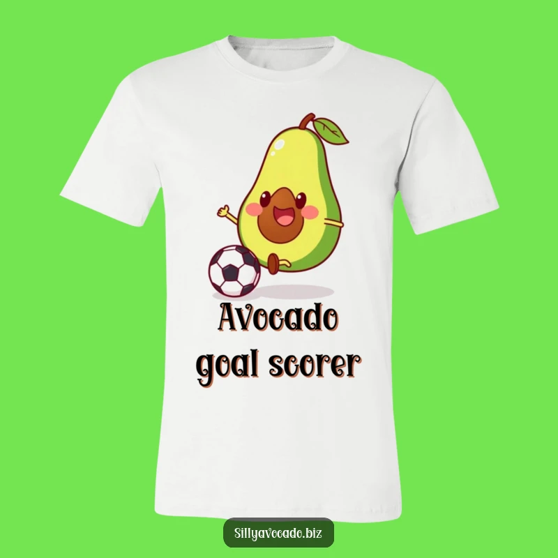 Funny Avocado Soccer Player T-Shirt - Hilarious Tee for a Funky Guy or Gal