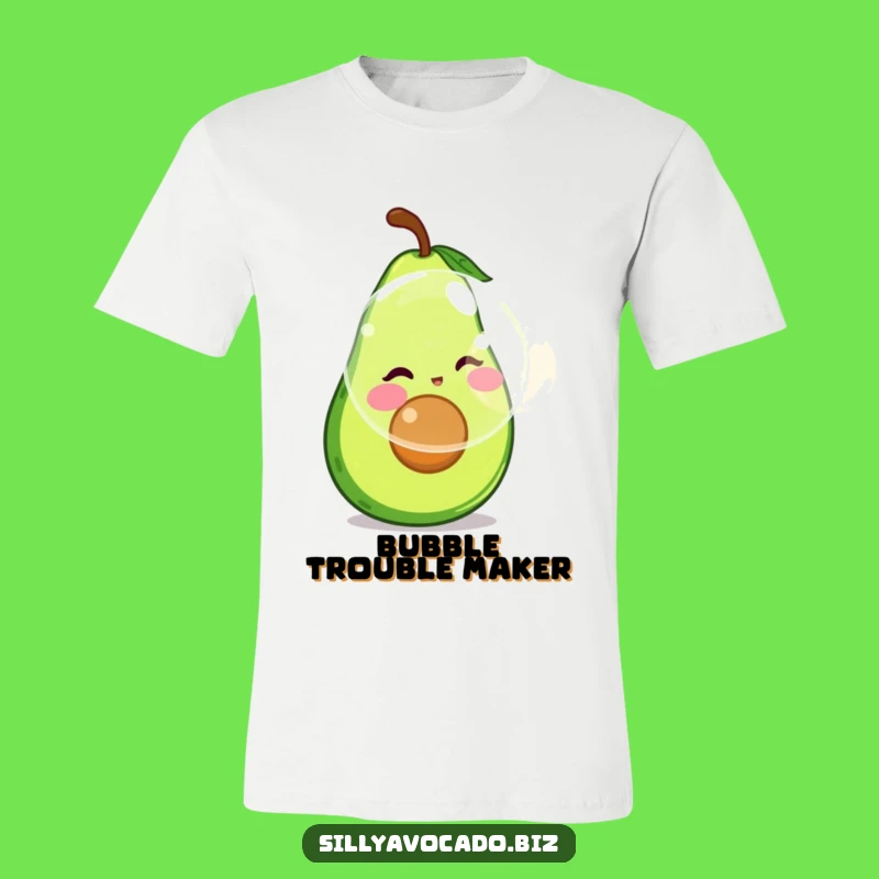 Funny Bubble Avocado T-Shirt - Hilarious Tee for Playful Souls!