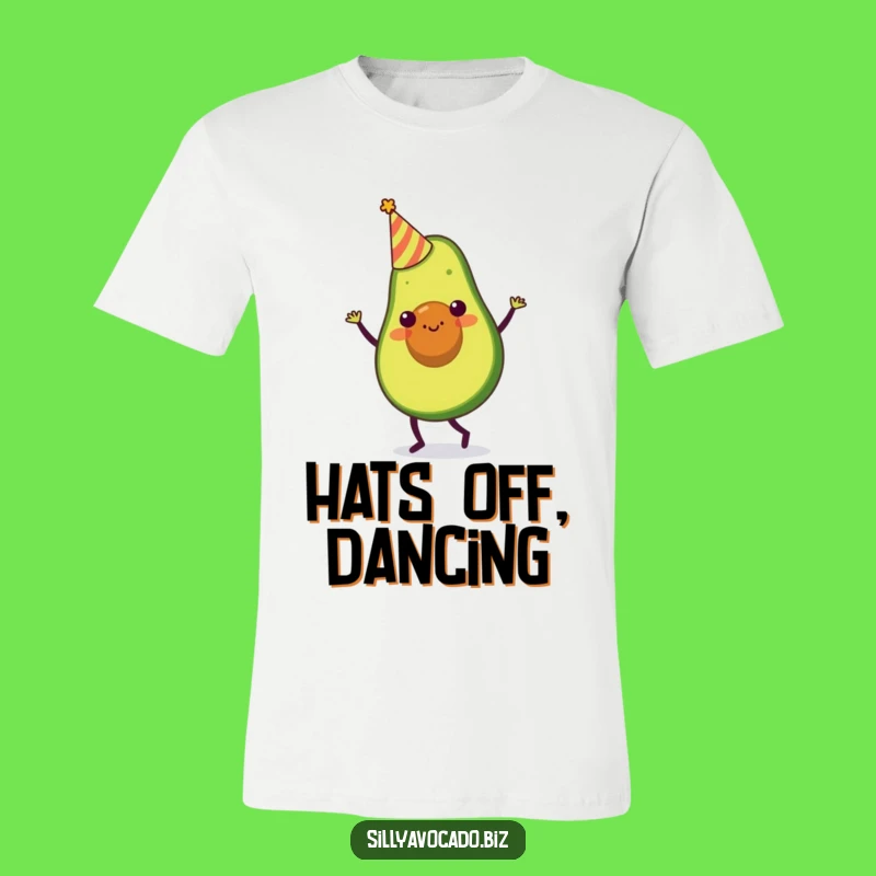 Funny Party Avocado T-Shirt: Dancing Character Tee - Great Funny Gift!